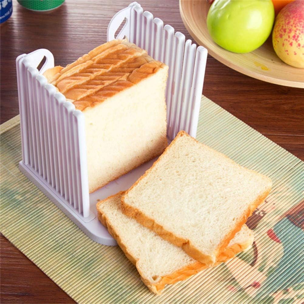 Adjustable Multifunction Bread Slicer Guide – Non-Slip Plastic Toast Cutting Rack for Even Slices, Kitchen Baking Assistant for Home & Cafe Use